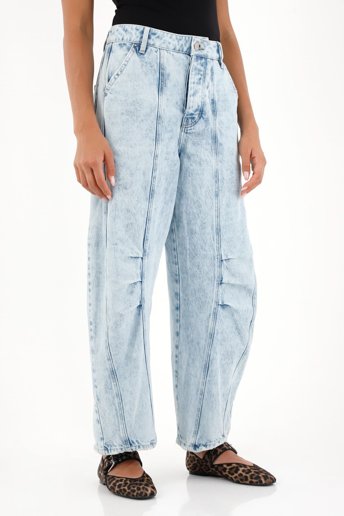 Jean Horseshoe tiro bajo para mujer
