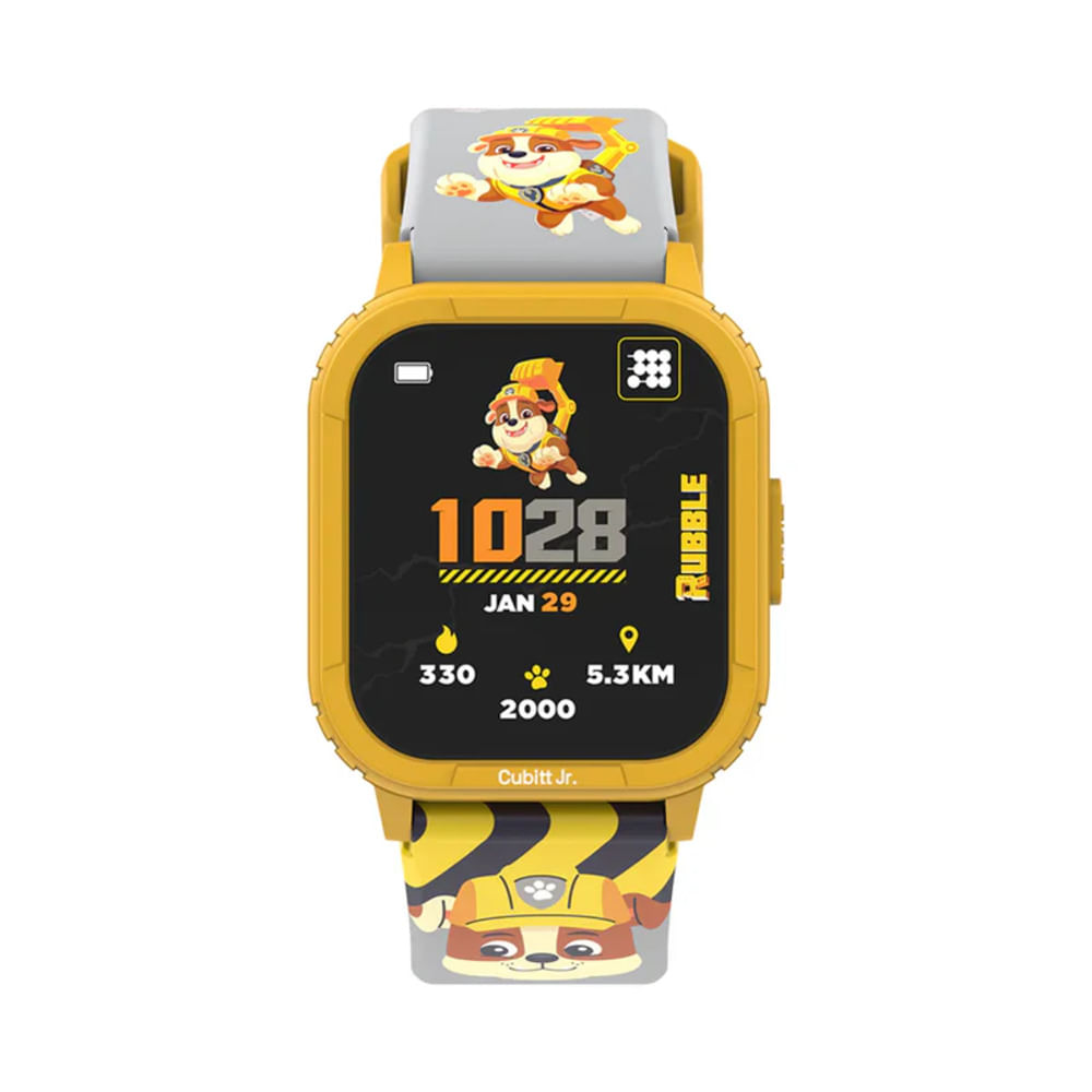 Smartwatch Reloj Inteligente Cubitt Jr + Paw Patrol 1.75 Pulg.  Rubble Yellow Hero