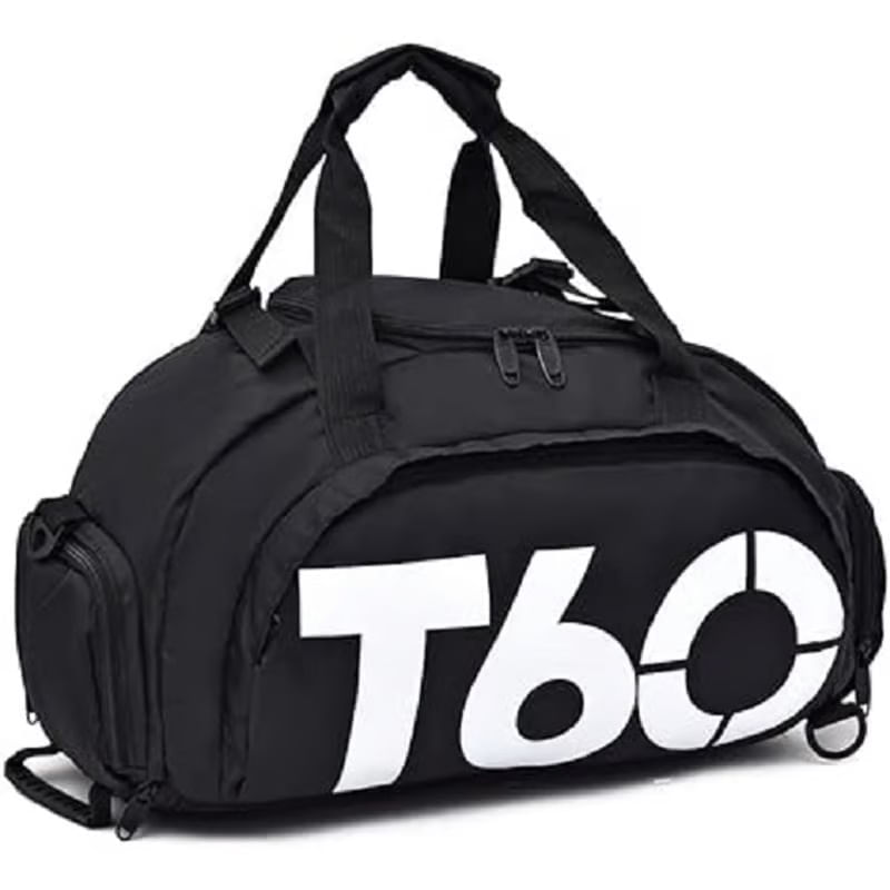 Maleta Impermeable Gimnasio Bolso Deportivo Viajes Unisex T60 Negro