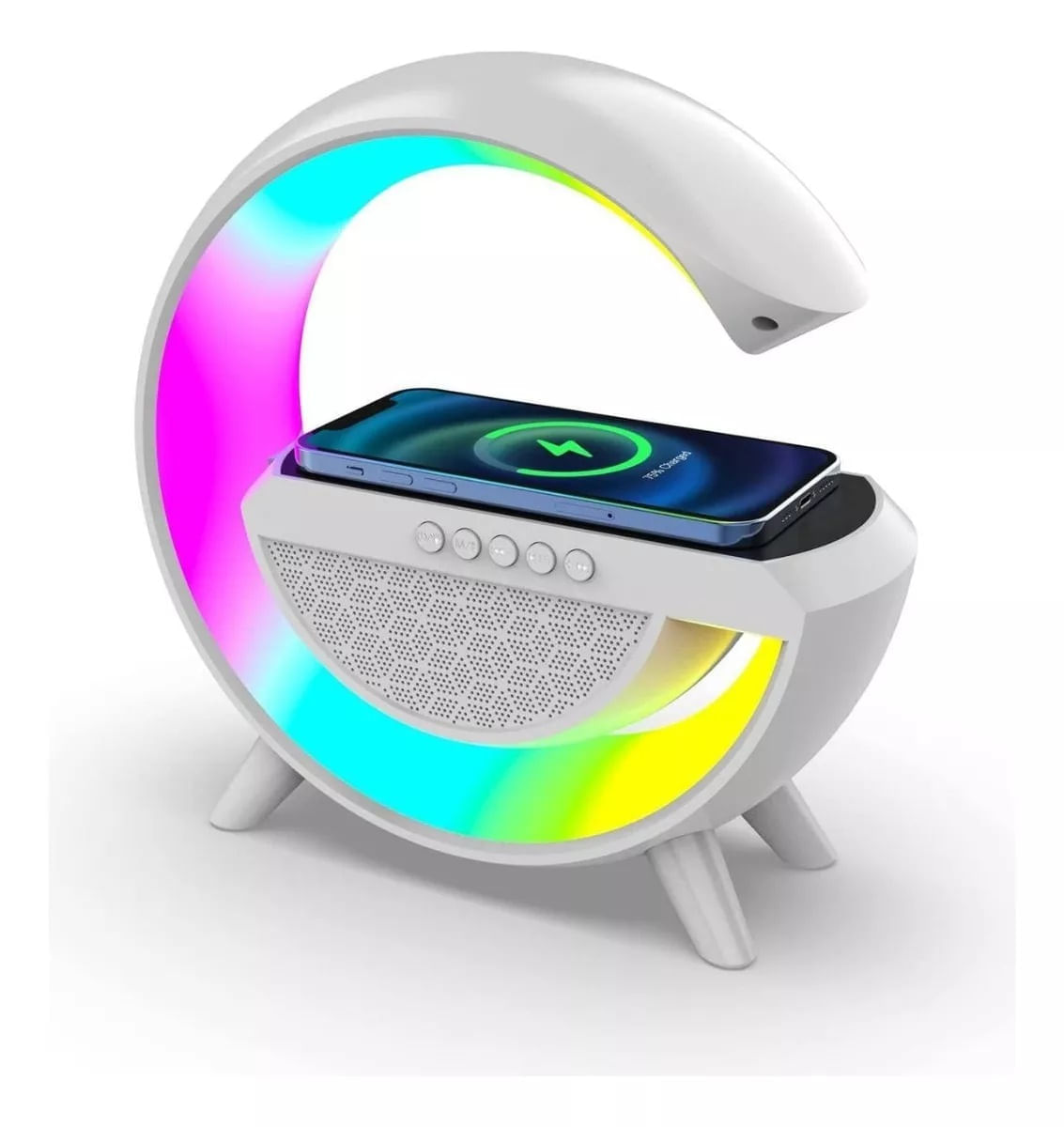 Cargador Inalambrico Parlante Bluetooth Mini Lampara Usb Radio