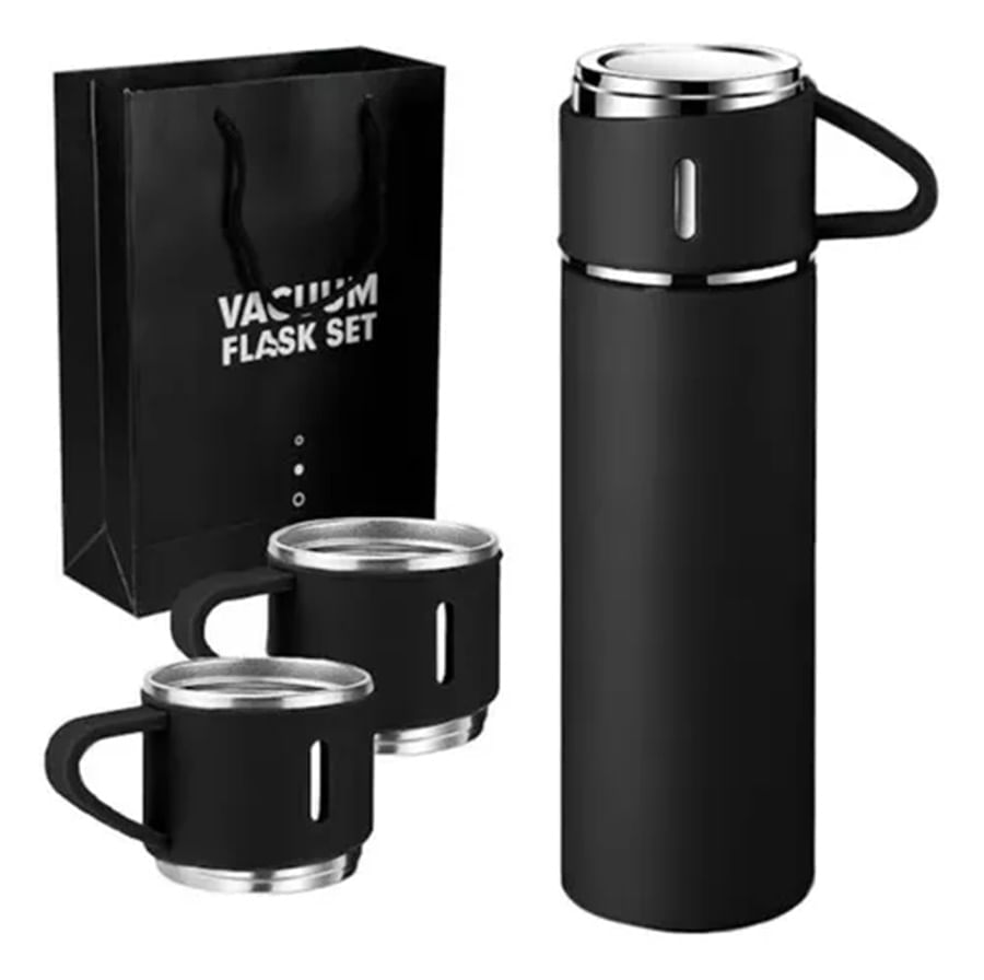 Termo Portatil En Acero Inoxidable Con Tazas Obsequio