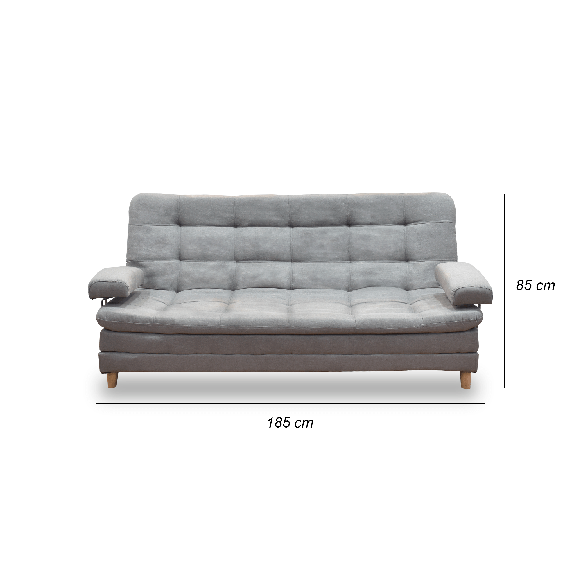 SOFA CAMA COOPER LINO GRIS OSCURO