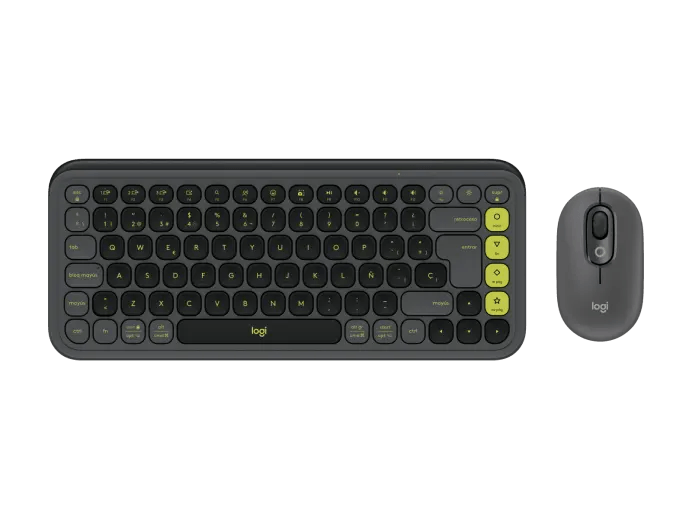COMBO LOGITECH, TECLADO + MOUSE POP ICON -GRAPHITE
