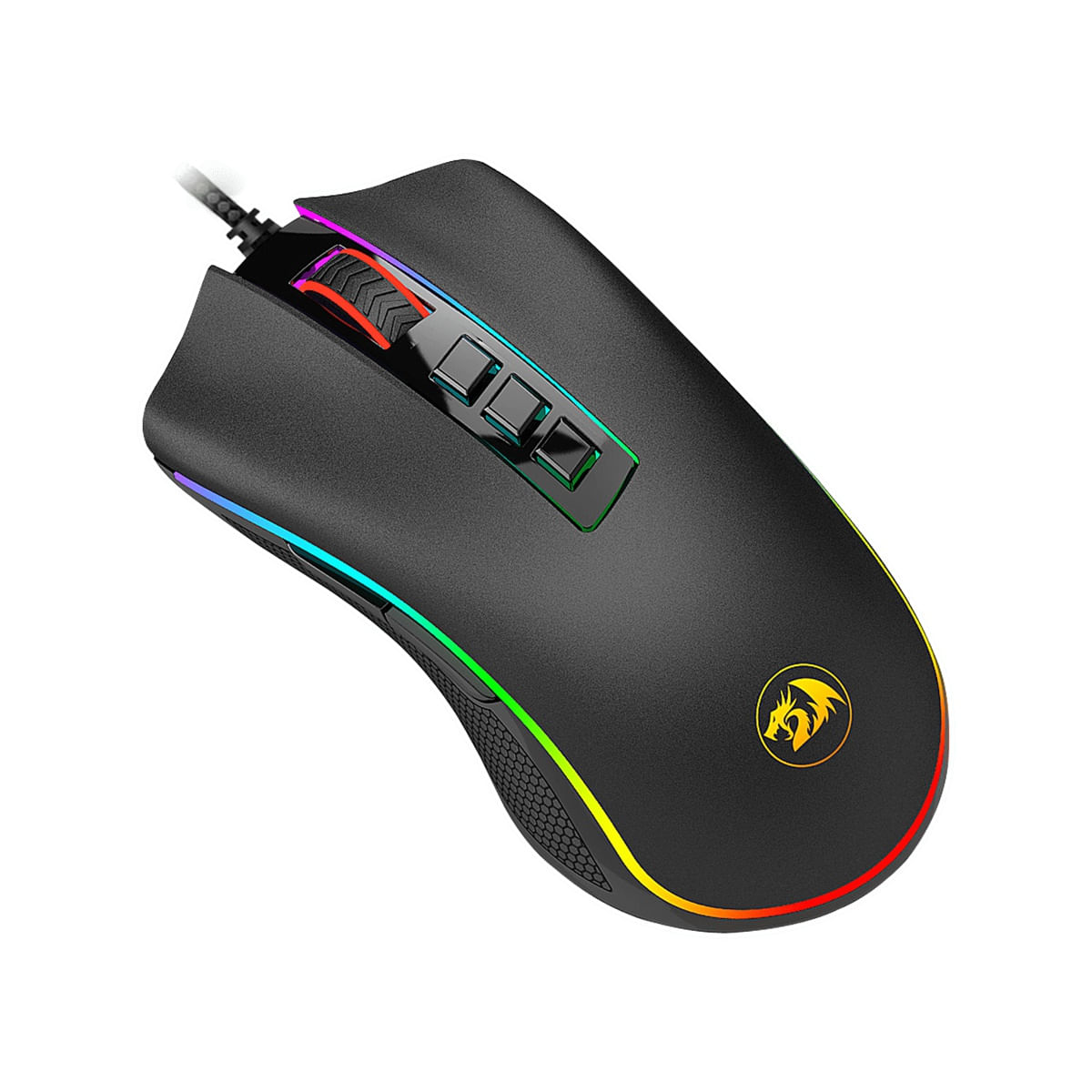 Mouse Gamer Redragon M711 Cobra Chroma, 10k Dpi, 9 Keys, Blk