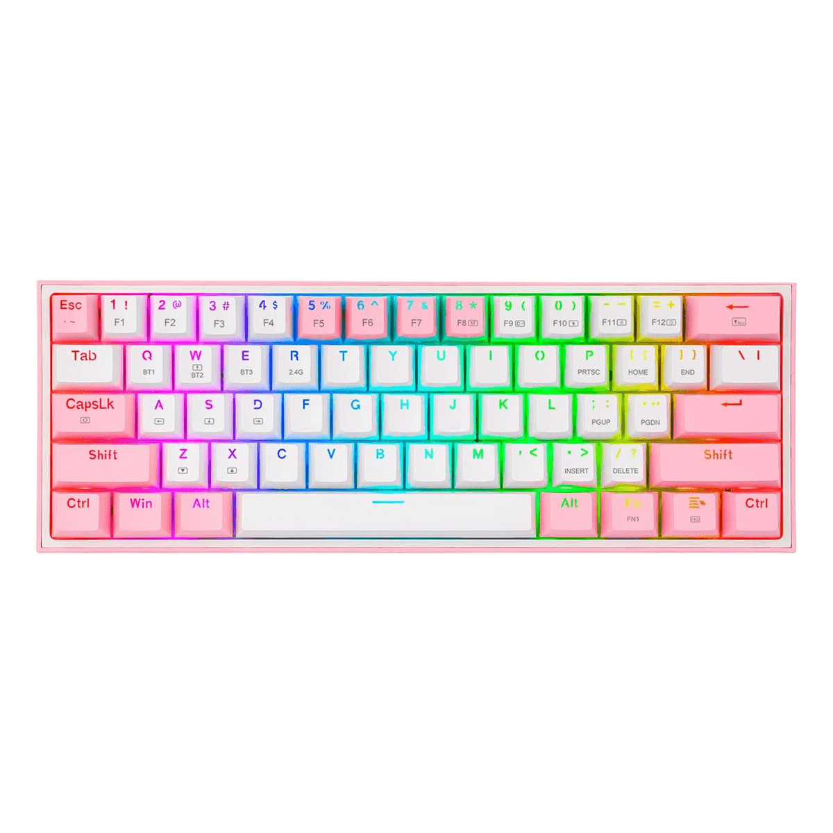 Teclado Gamer Mecánico Wireless Redragon K616 RGB-WP Fizz Pro