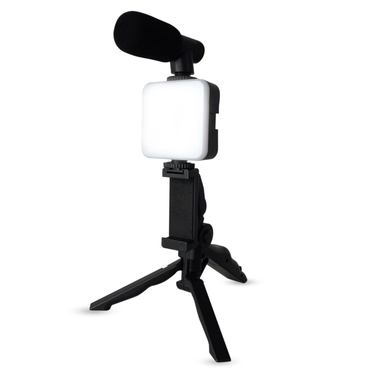 Estabilizador Celular Soporte Luz Led Micrófono Control Bt