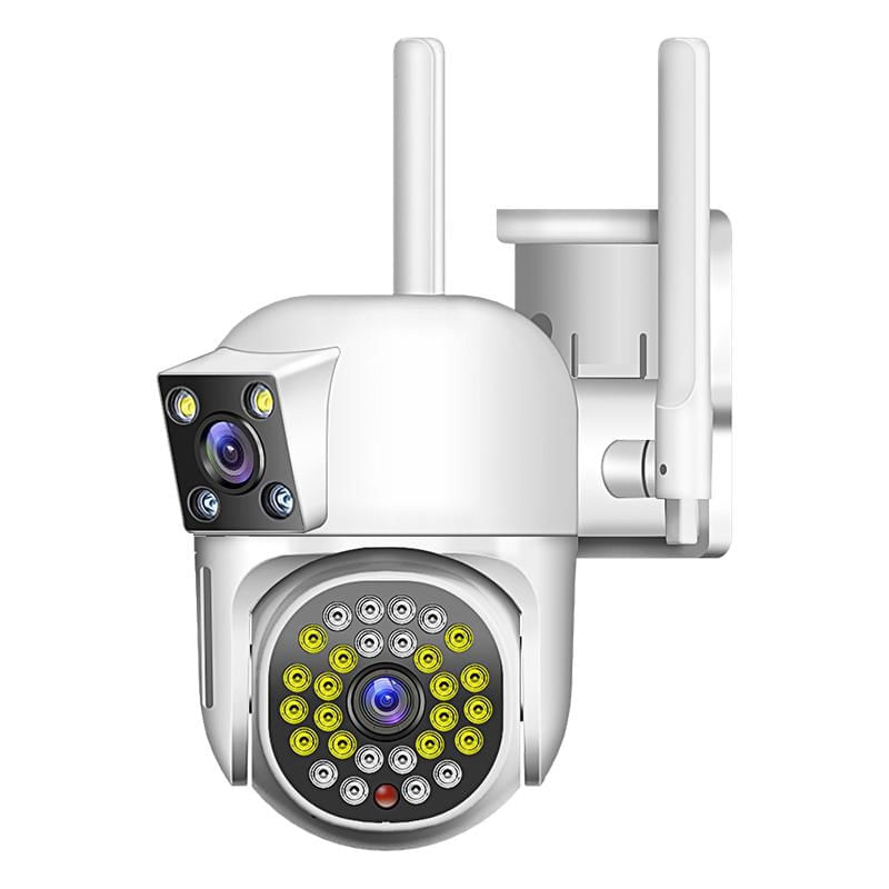 Camara De Seguridad PTZ Exteriores Wifi Hd Doble Lente 4Mp
