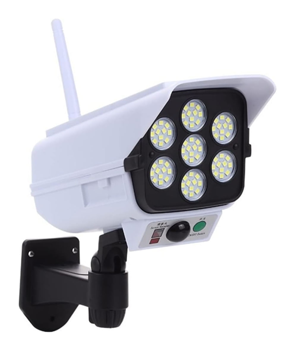 Camara Falsa Lampara Solar Con Sensor Y Control 77 Leds