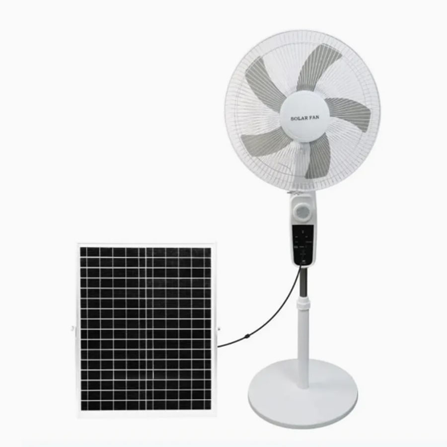 Ventilador Recargable Solar Luz Led Usb 228f