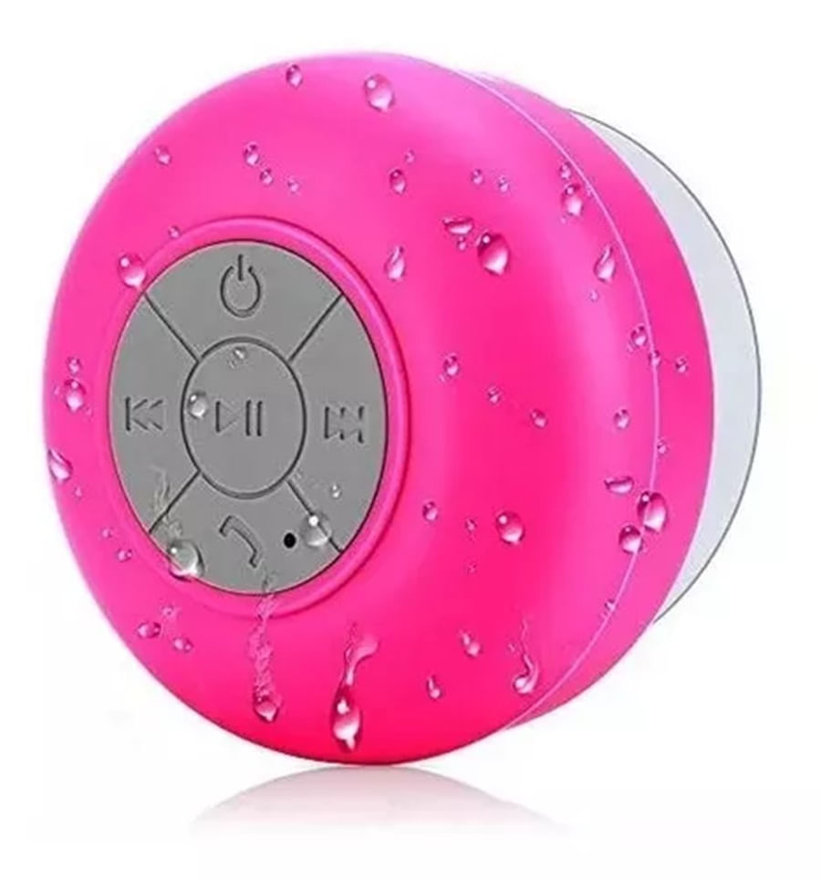 Parlante Altavoz Ducha Recargable Bluetooth Resistente Agua Rosa