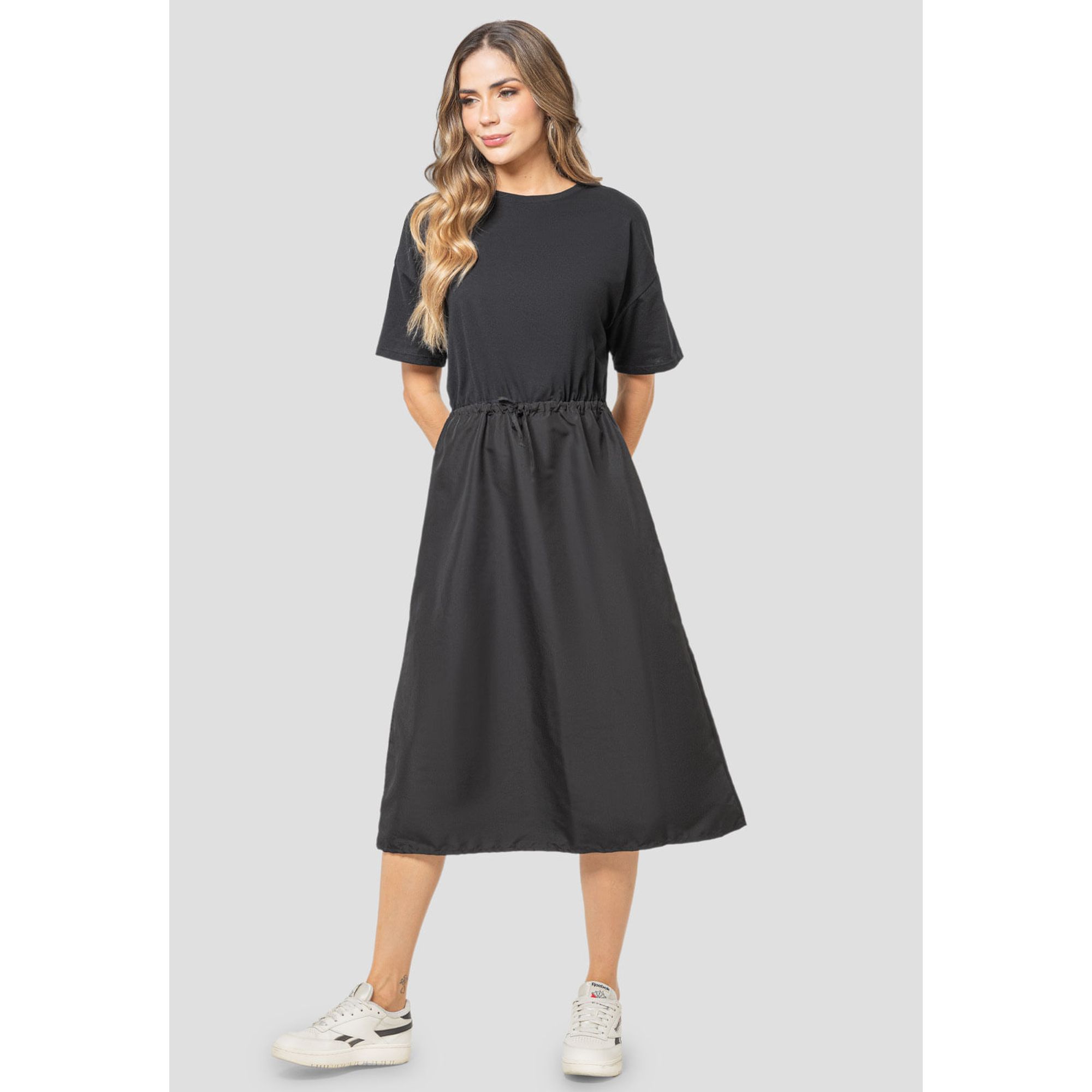 Vestido Largo Mujer Negro Rutta 3219