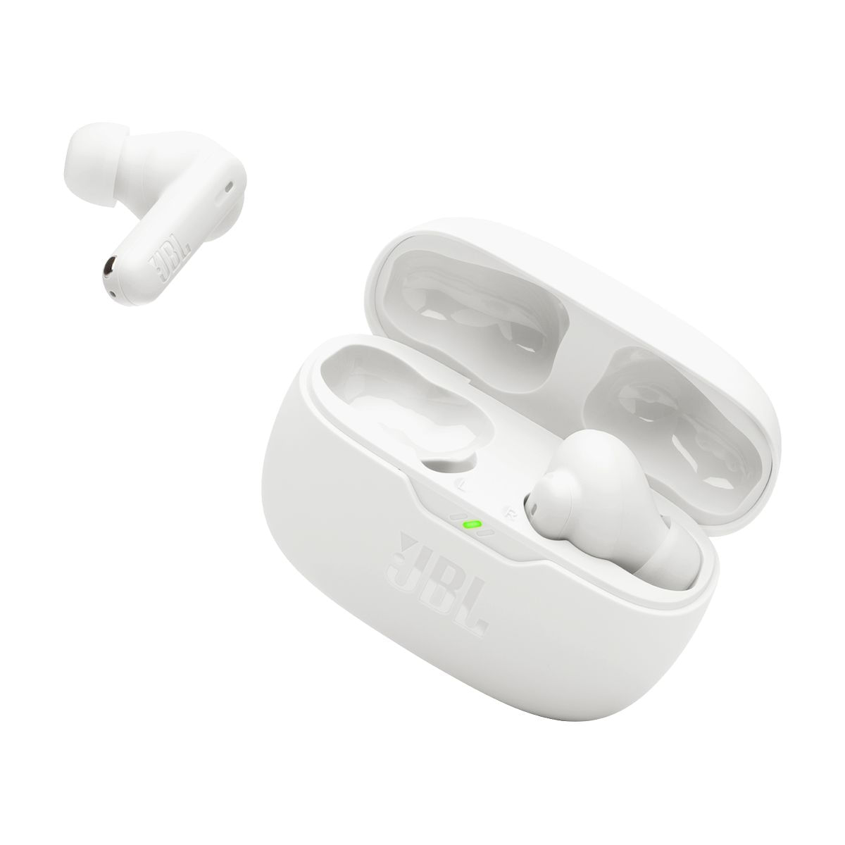 Audifonos Inalambricos Jbl Wave Beam2 Cancelacion Ruido Ip54 - Blanco