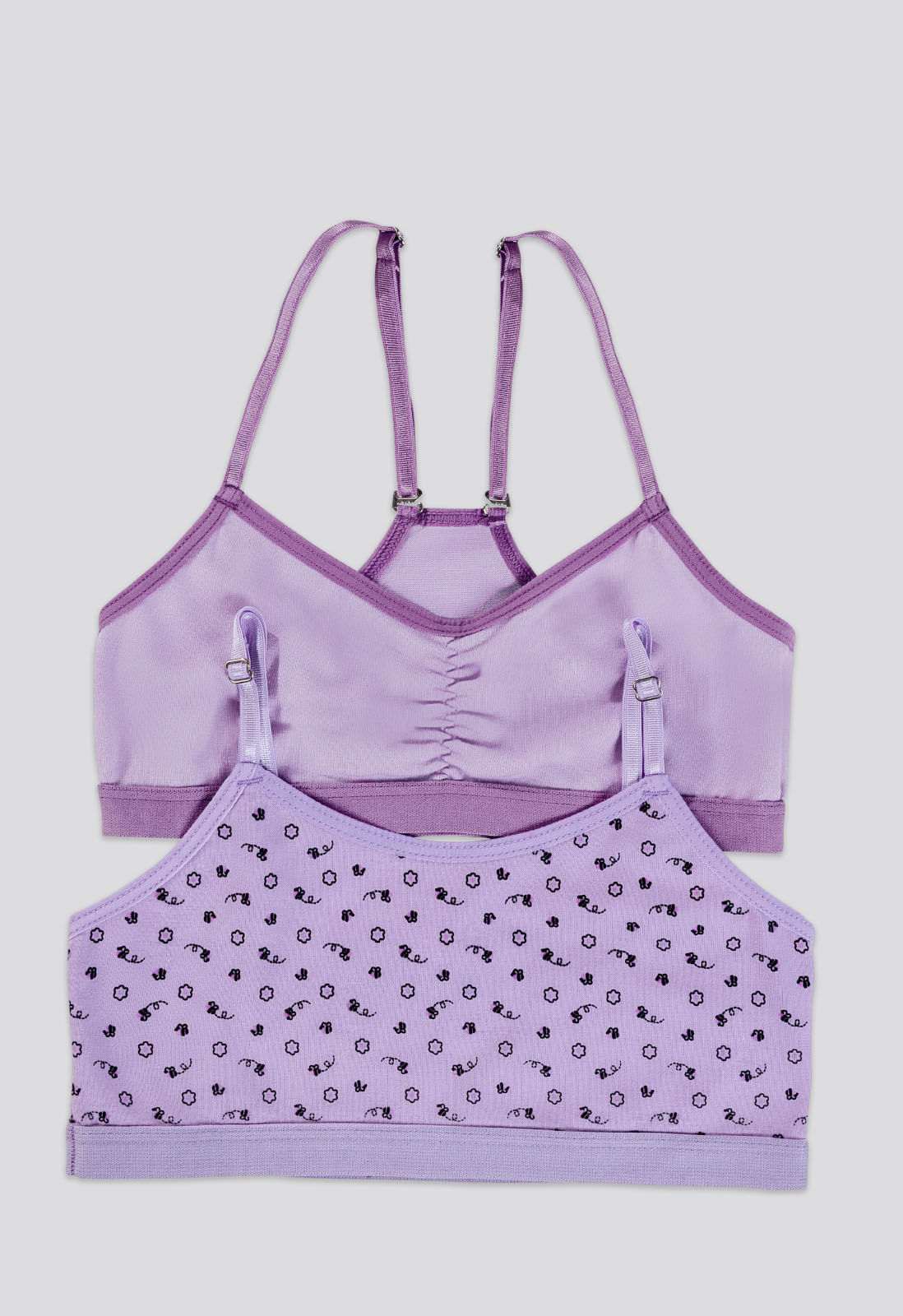 Top Paq X2 Infantil Lila Tech/Estampado FI 3849