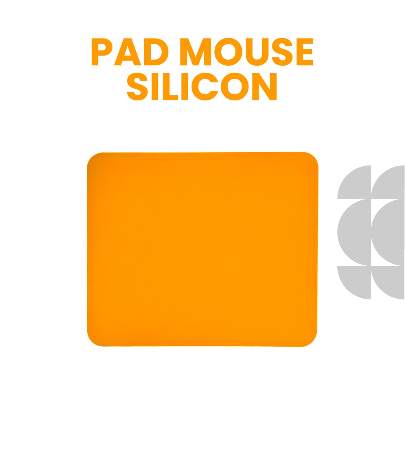 Pad Mouse Plano En Silicona Color Amarillo