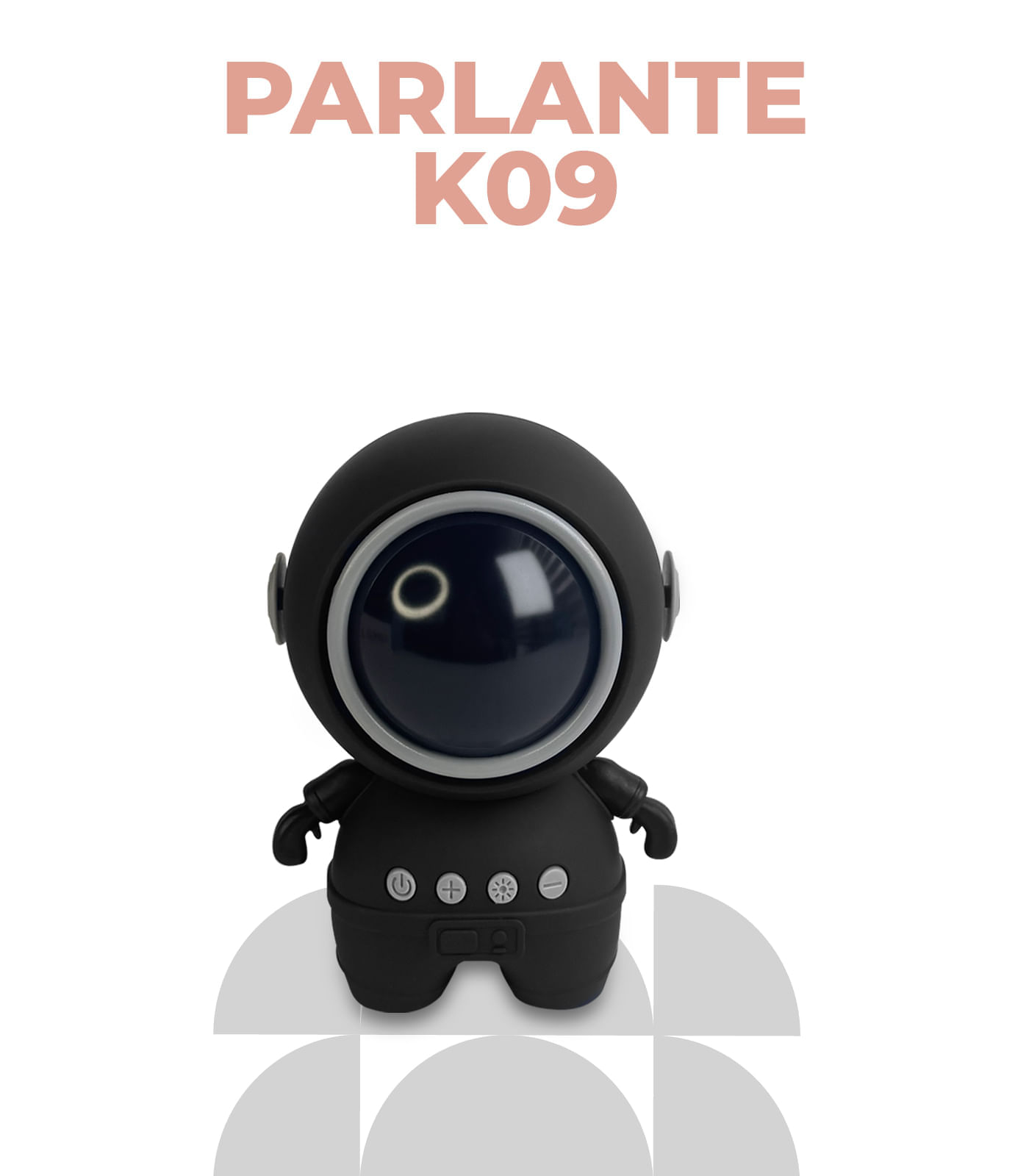 Mini Parlante Astronauta Negro