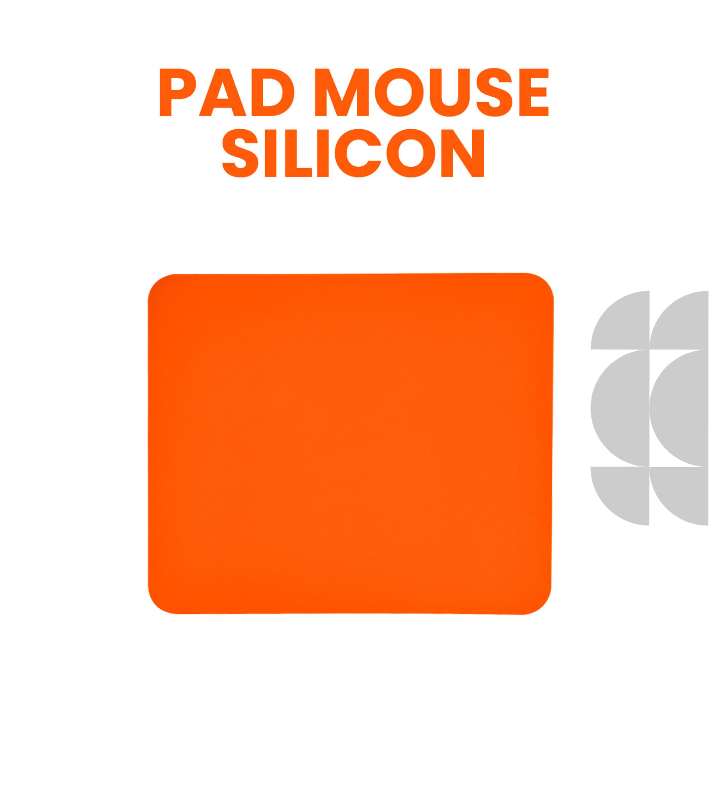 Pad Mouse Plano En Silicona Color Naranja
