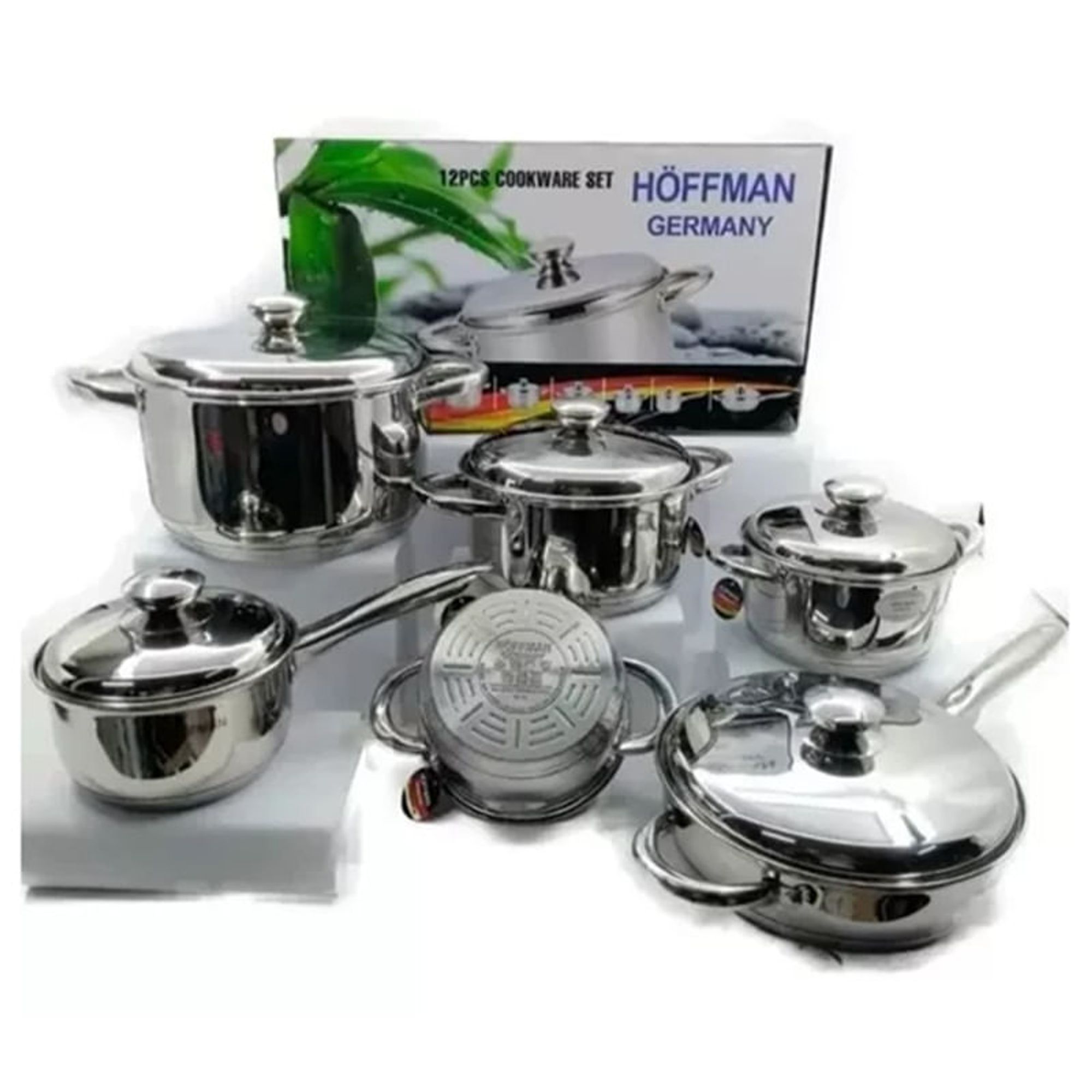 Bateria De Ollas Acero Quirurgico Hoffman Germany 12 Piezas