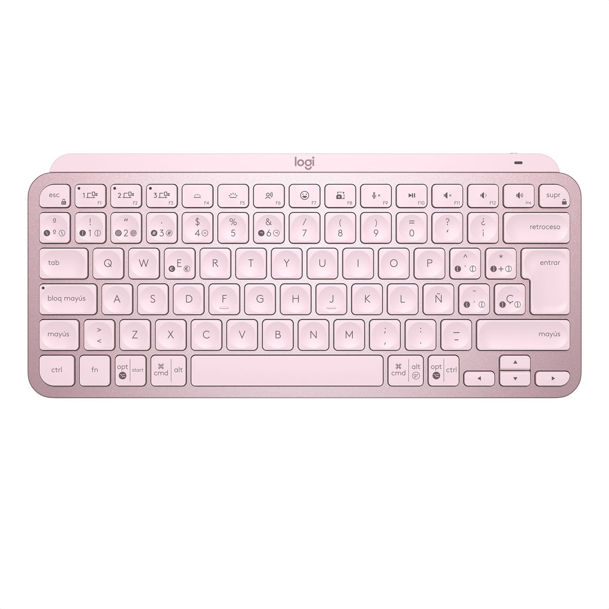 Teclado Avanzado Logitech Mx Keys Mini Iluminado Recargable Rosado