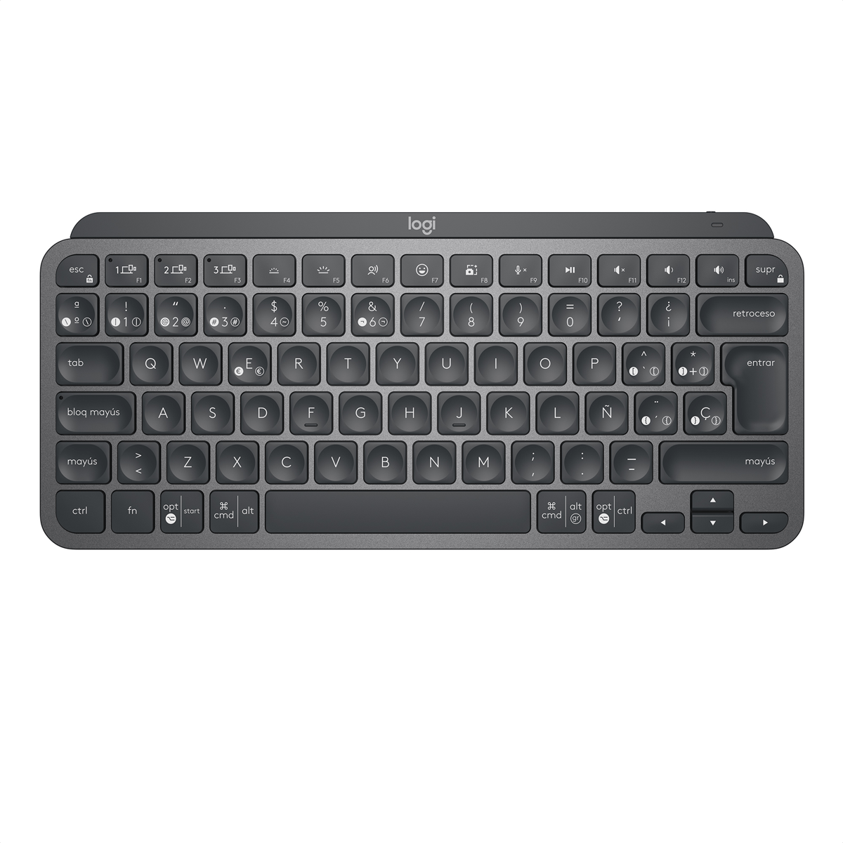 Teclado Avanzado Logitech Mx Keys Mini Iluminado Recargable Grafito