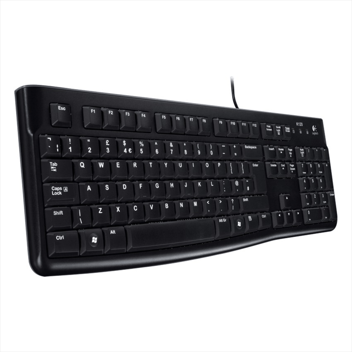 Teclado USB Logitech K120  Diseño Resistente y Silencioso - Negro
