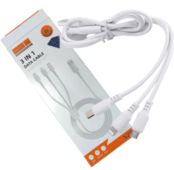Cable 3 En 1 Para V8, TC E iPhone
