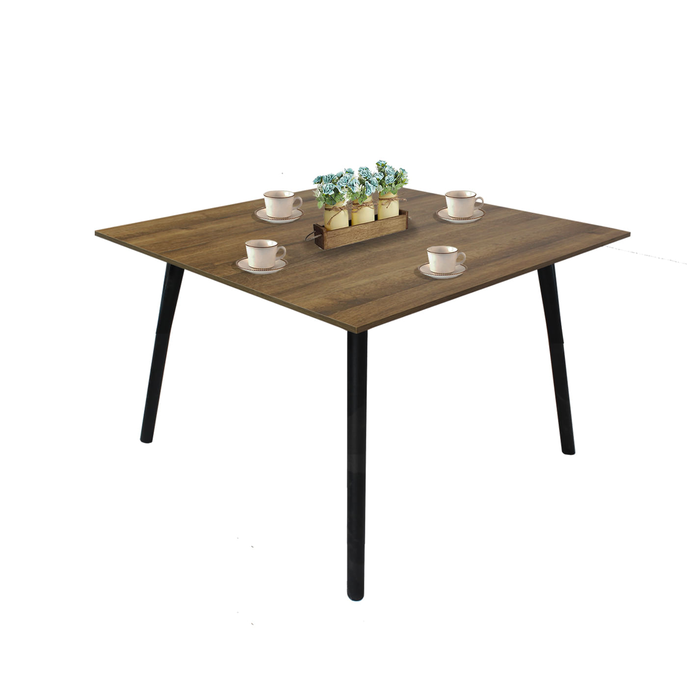 Mesa de Comedor Look cuadrada 4p (75x80x80) Amaretto