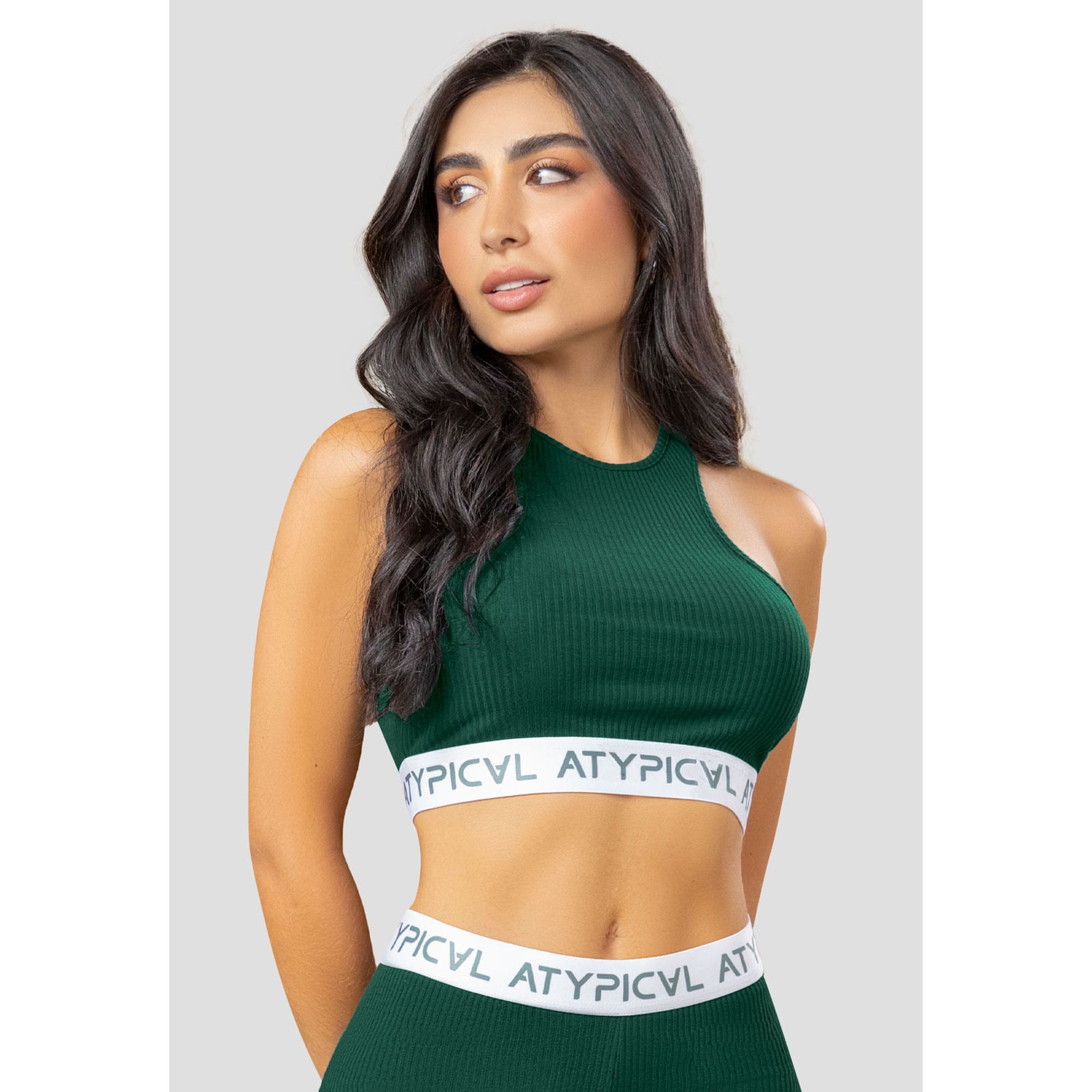 Crop Top Mujer Verde Pino Mp 108121