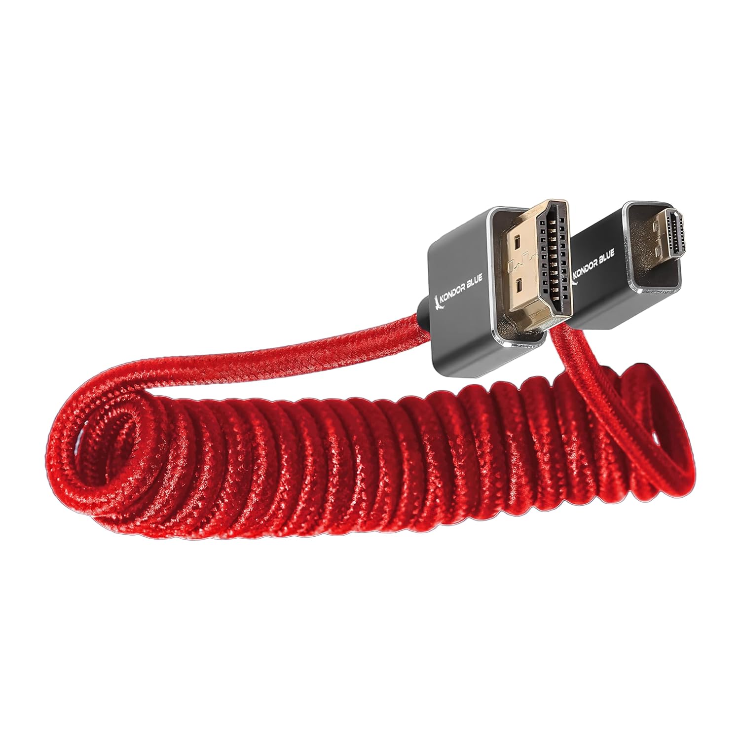 Cable micro HDMI a HDMI (4K, Espiral, Rojo) – Kondor Blue