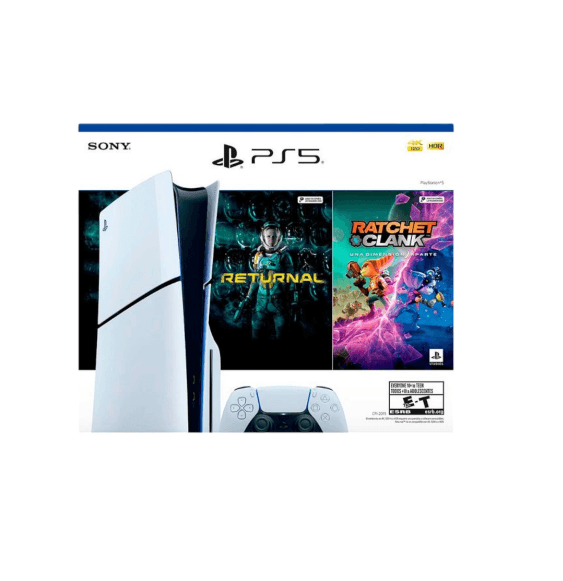 Consola PS5 Estandar 1TB + 2 juegos: Returnal- Ratchet & Clank + 1 control inalámbrico
