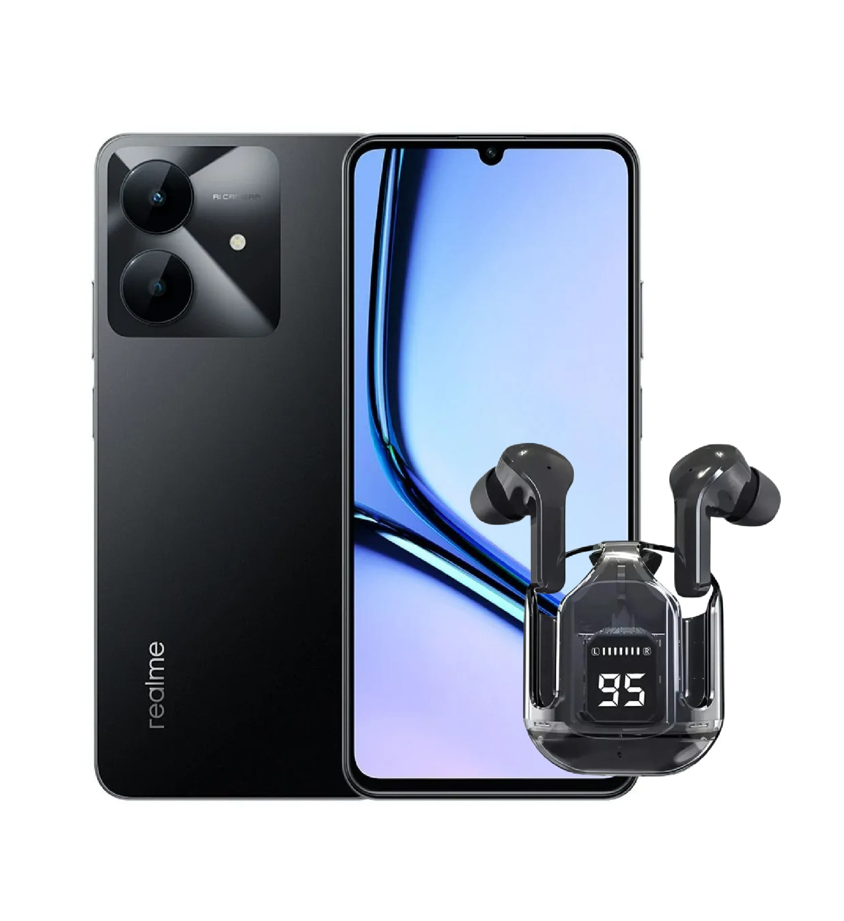 Celular Realme Note 60x 128GB 4GB RAM Negro + Audífonos Bluetooth