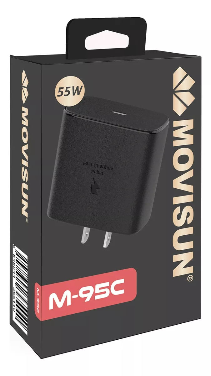Cargador Movisun M-95c Tipo C Turbo. Color Negro