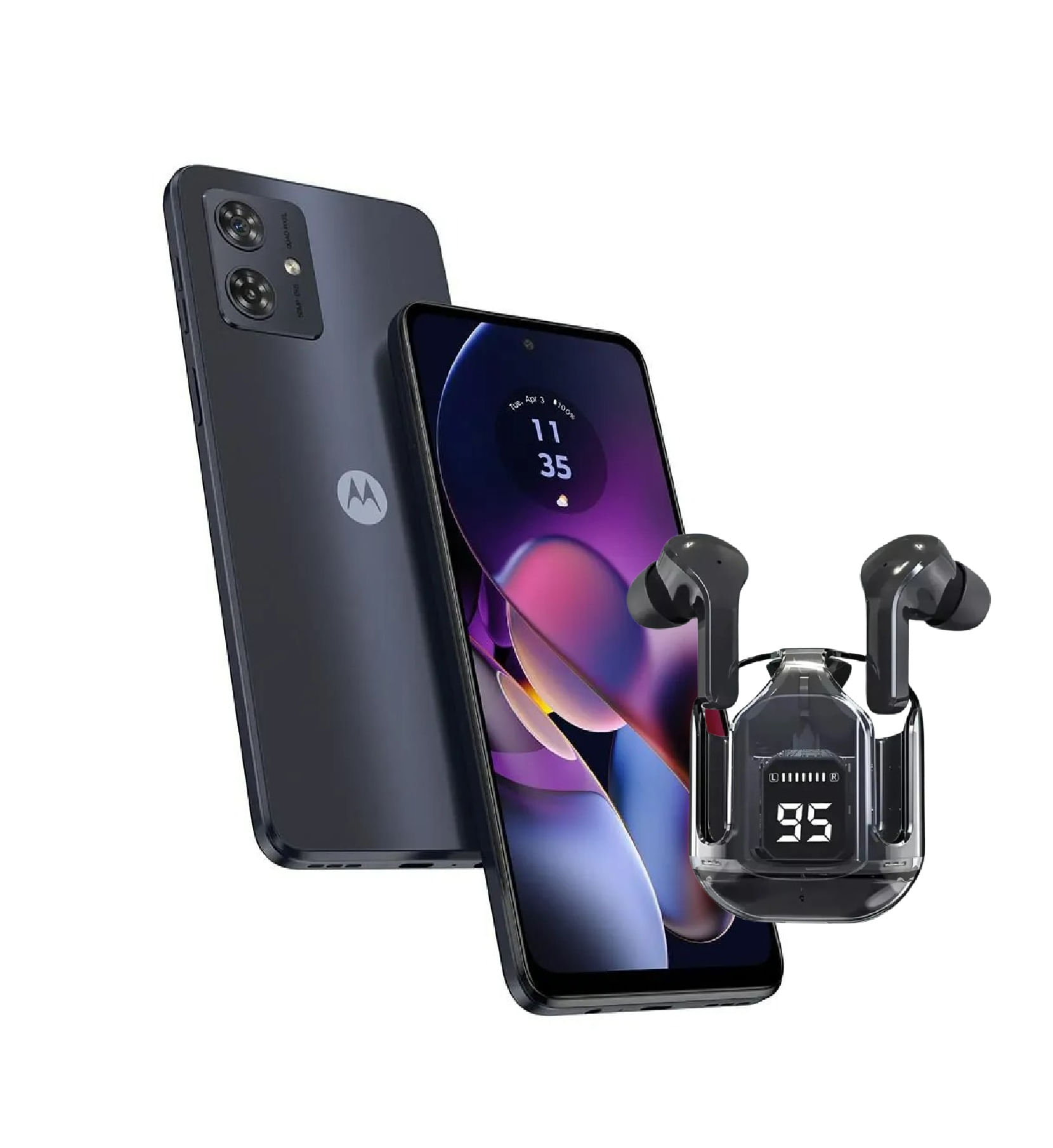 Celular Motorola Moto G54 256 GB 8 GB RAM Negro + Audífonos Bluetooth