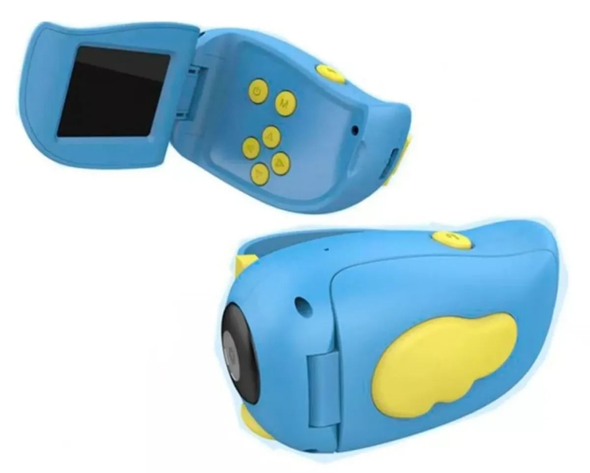 Camara Infantil Juegos Fotos Video Hd Recargable Sd 32gb Azul