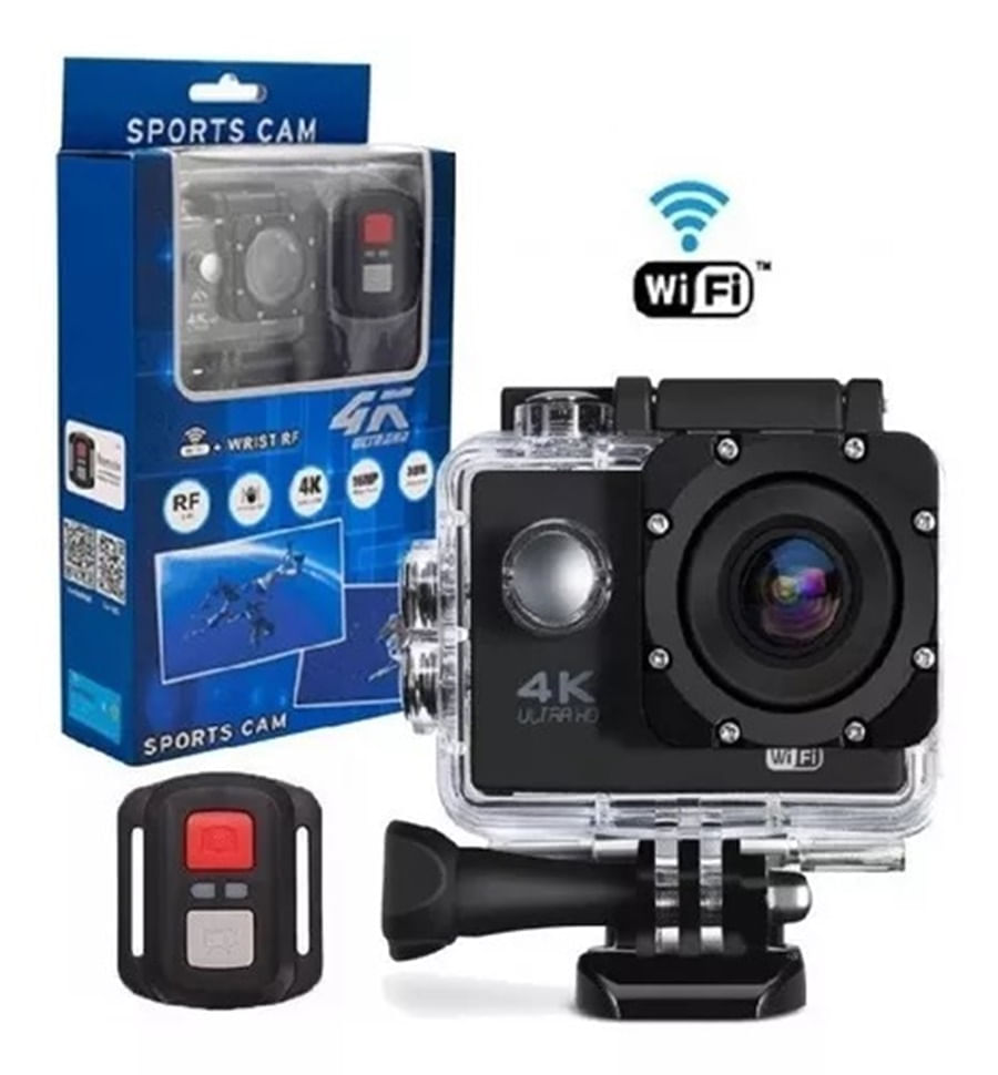 Camara Deportiva Wifi 4K Con Control Camara Para Moto