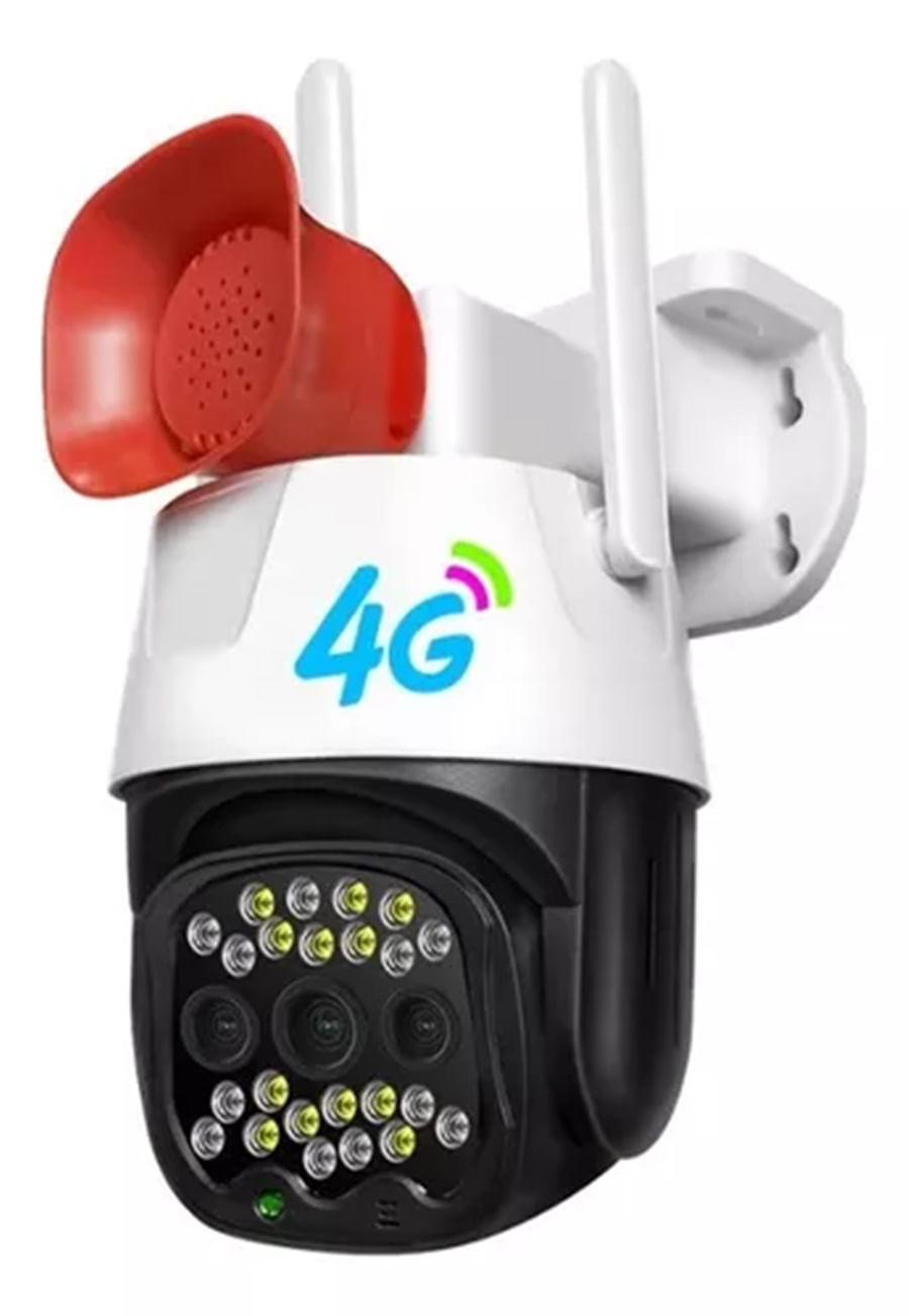 Camara Exterior Con Sirena 360° Con Sim Alarma Bocina Ptz