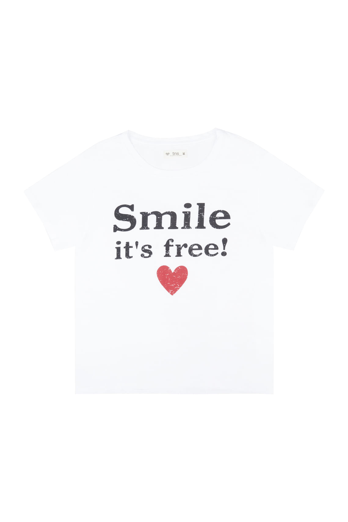 Camiseta manga corta estampada blanca para mujer