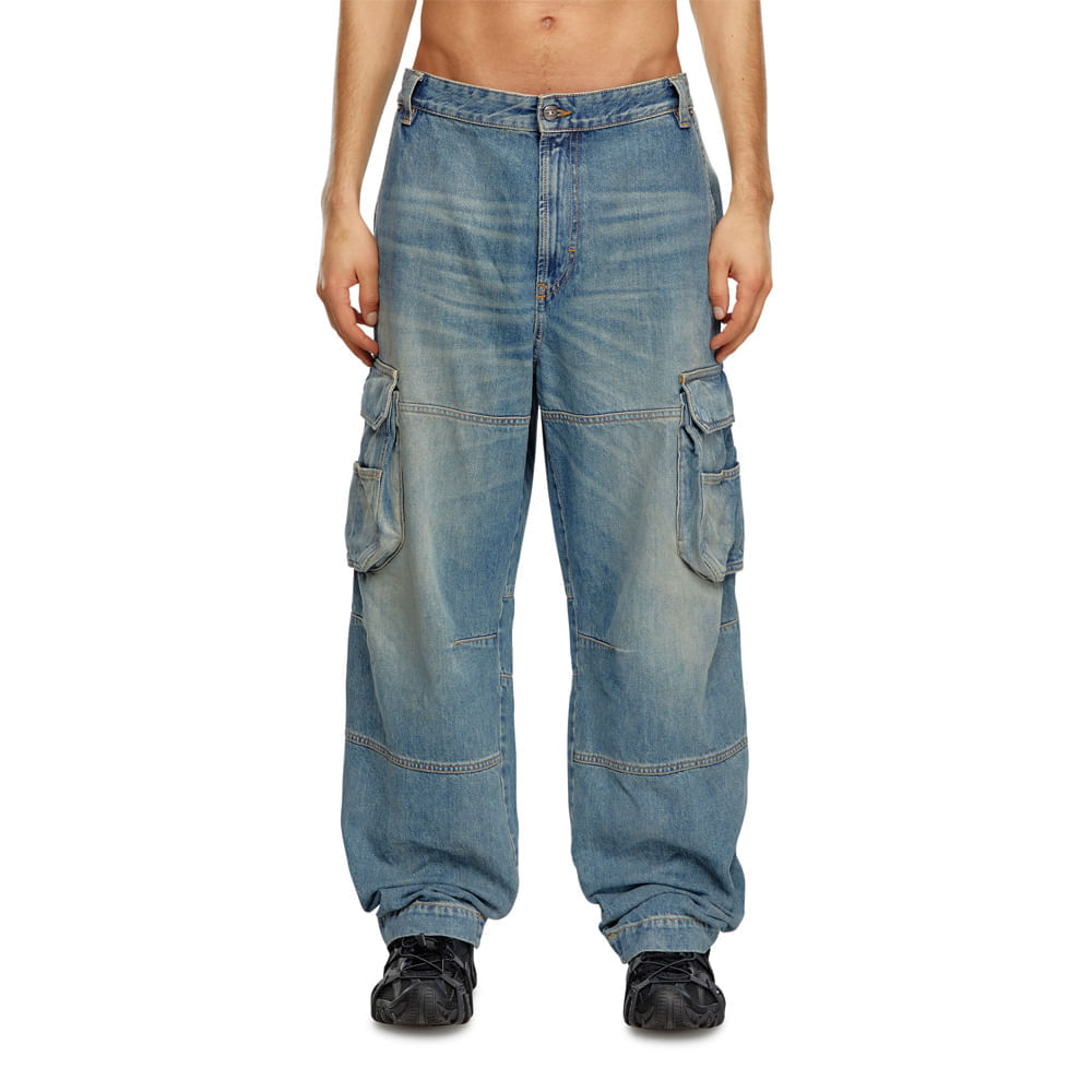 Jean Rigido Para Hombre D-Fish-Cargo Diesel