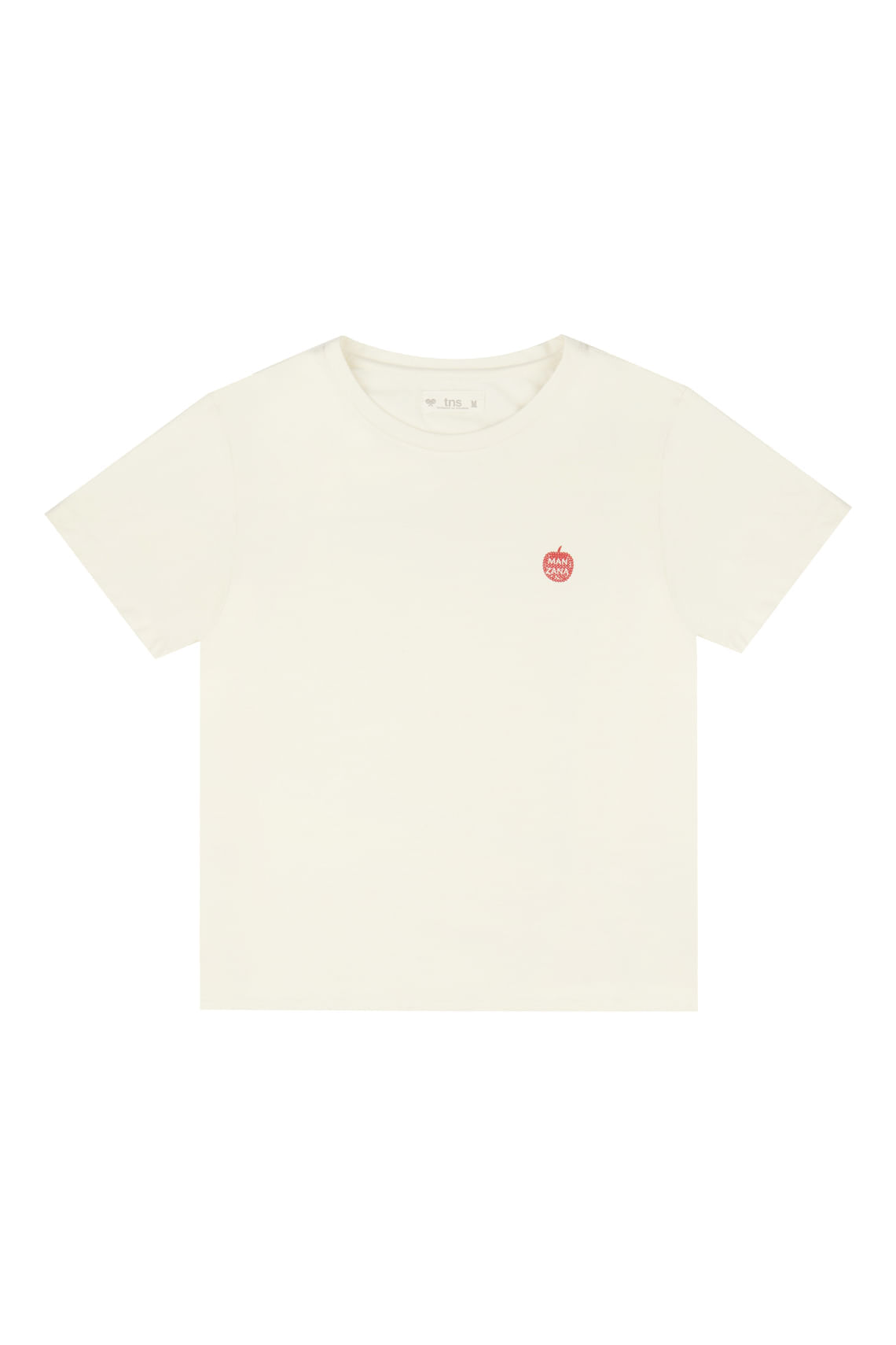 Camiseta manga corta estampada crudo para mujer
