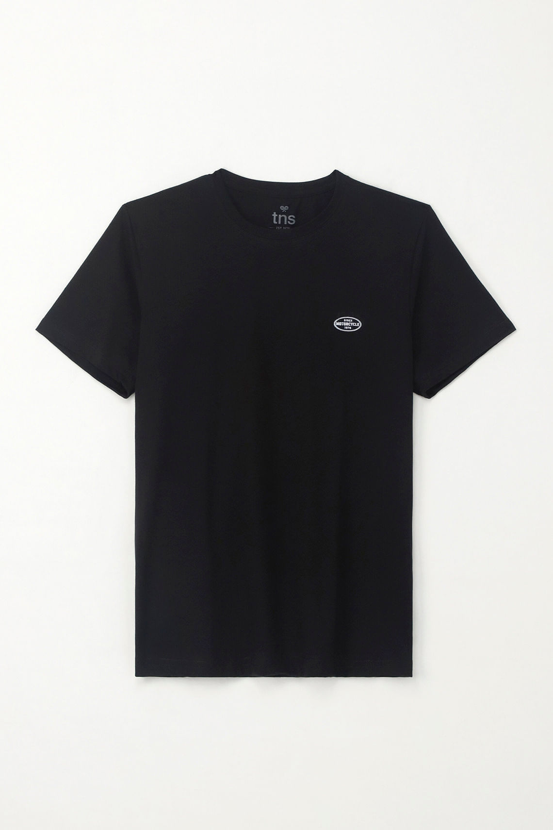 Camiseta básica manga corta negra para hombre
