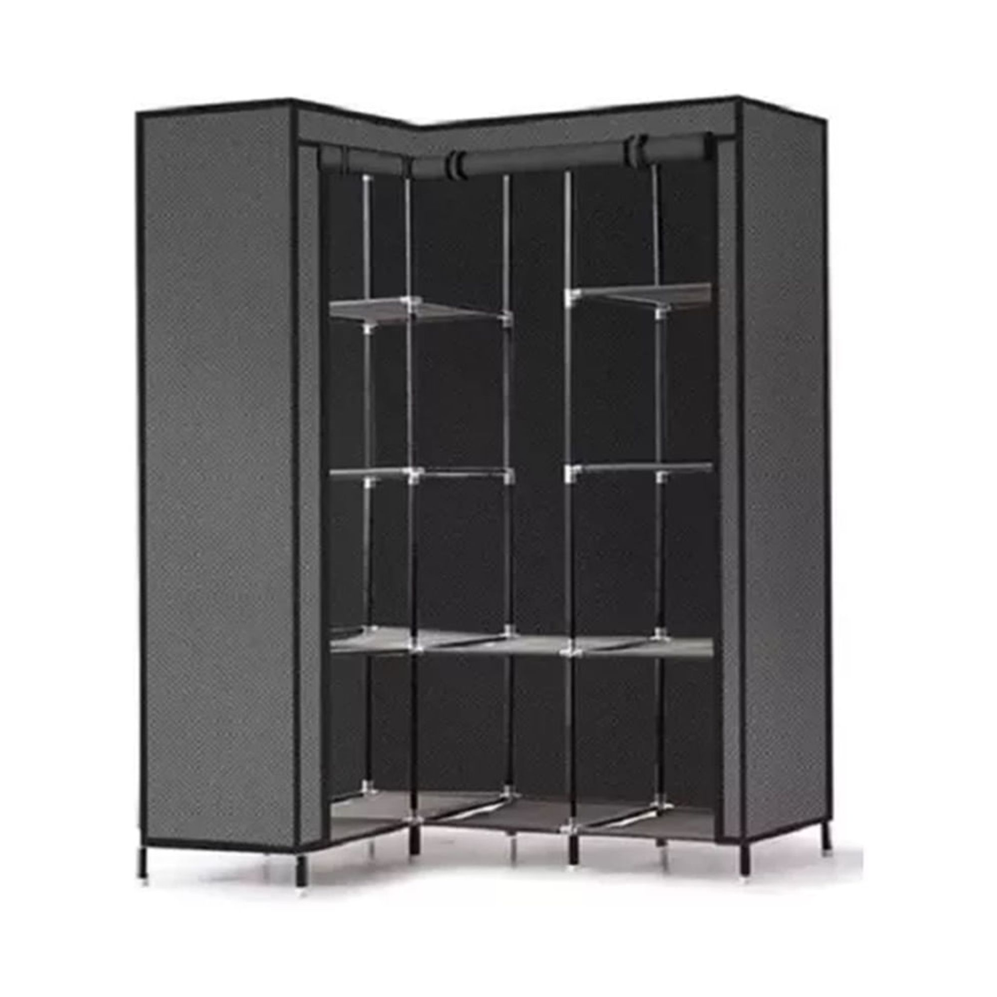 Closet Armario Portátil Esquinero Tela Organizador 4 Cuerpos Gris