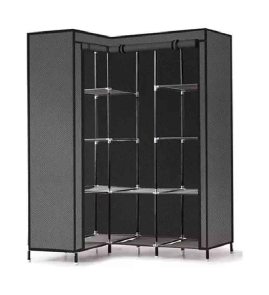 Closet Armario Portátil Esquinero Tela Organizador 4 Cuerpos Gris