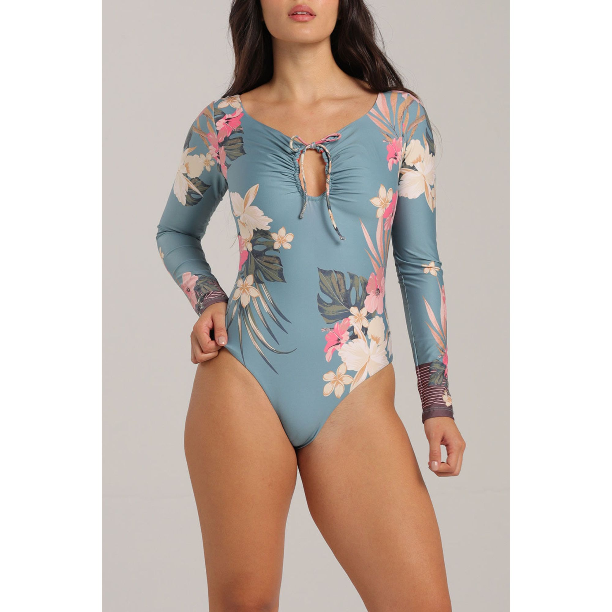 Vestido De Baño Manga Larga Cara Stela Placed Mujer