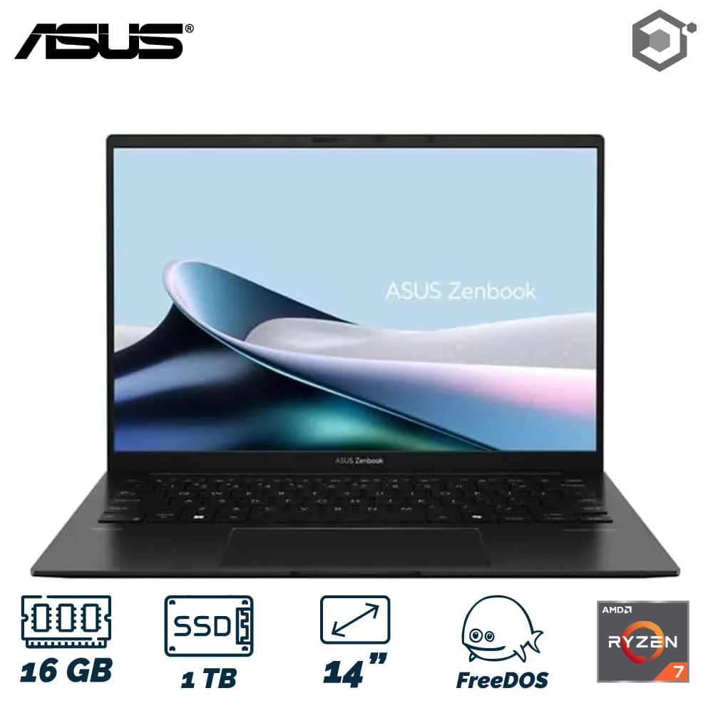 Portatil Asus ZENBOOK UM3406HA-QD16 AMD RYZEN 7 8840HS 16GB RAM SSD 1TB 14P OLED