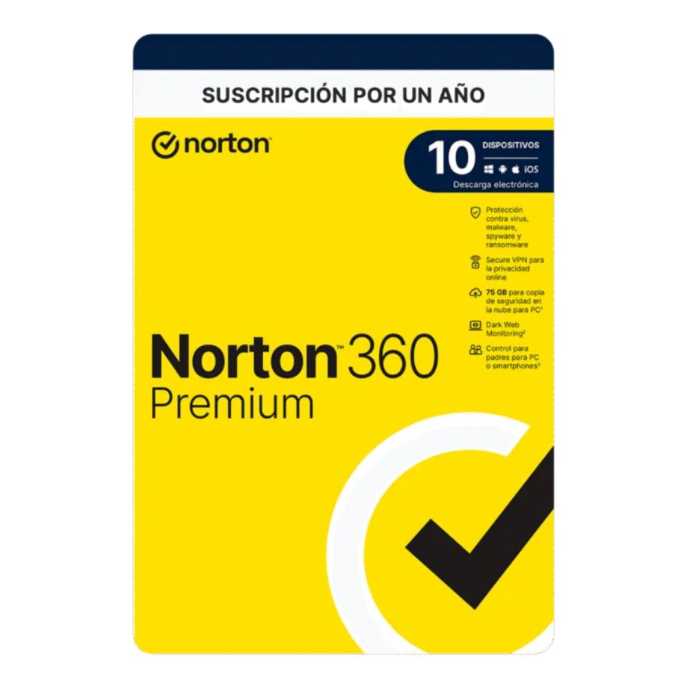 Norton 360 Premium 10 Dispositivos 1 Año