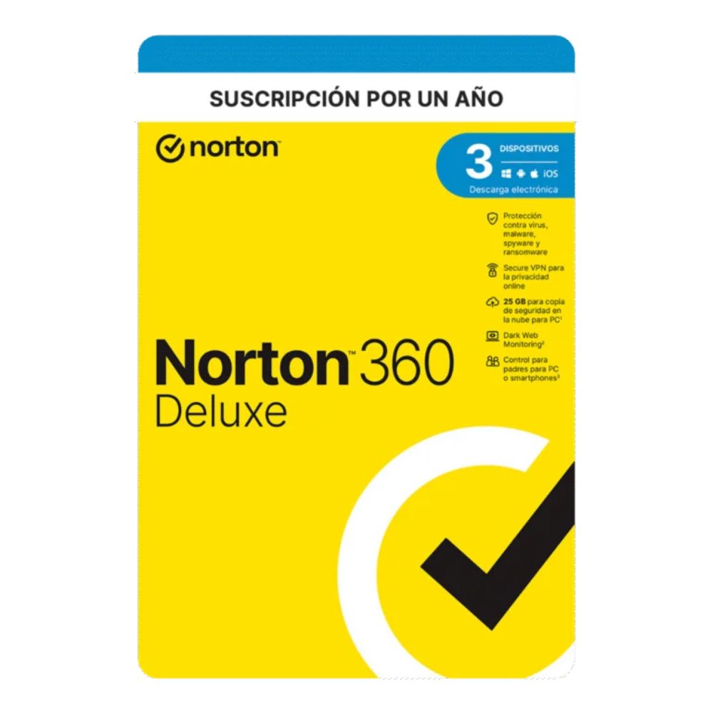 Norton 360 Deluxe 3 Dispositivos 1 Año