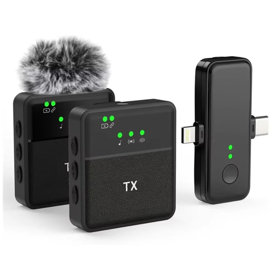 Micrófono de Solapa Inalámbrico Doble Sx31 Iphone Tipo C