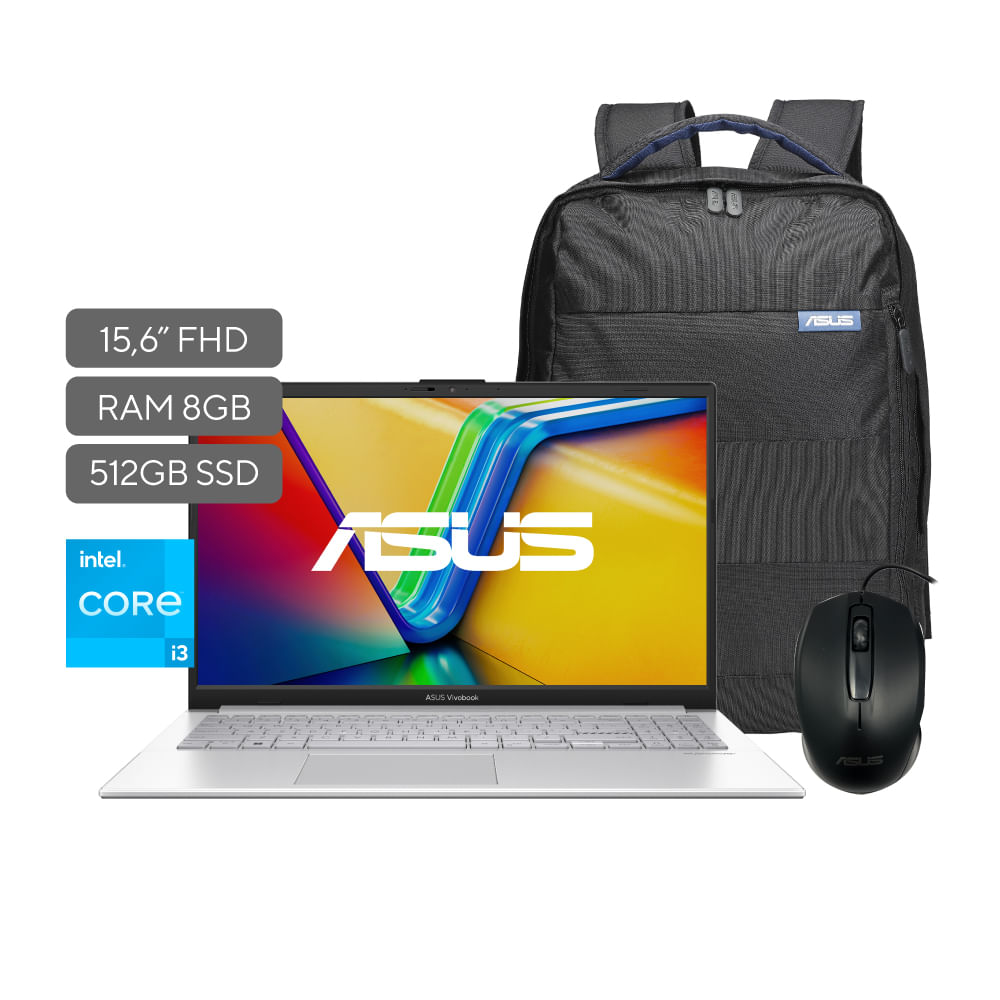 COMPUTADOR PORTATIL ASUS NJ531WI3/8/512/12M&M 15,6 INTEL CORE I3 N305 SERIE N 8GB 512GB SSD