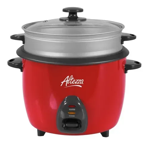 Olla Arrocera Altezza 10 Tazas 1.8 Lb Con Vaporera Roja ARC-S180R
