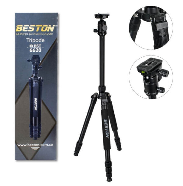 Tripode Para Camara Beston Profesional Con Sistema Monopodo BST-6620