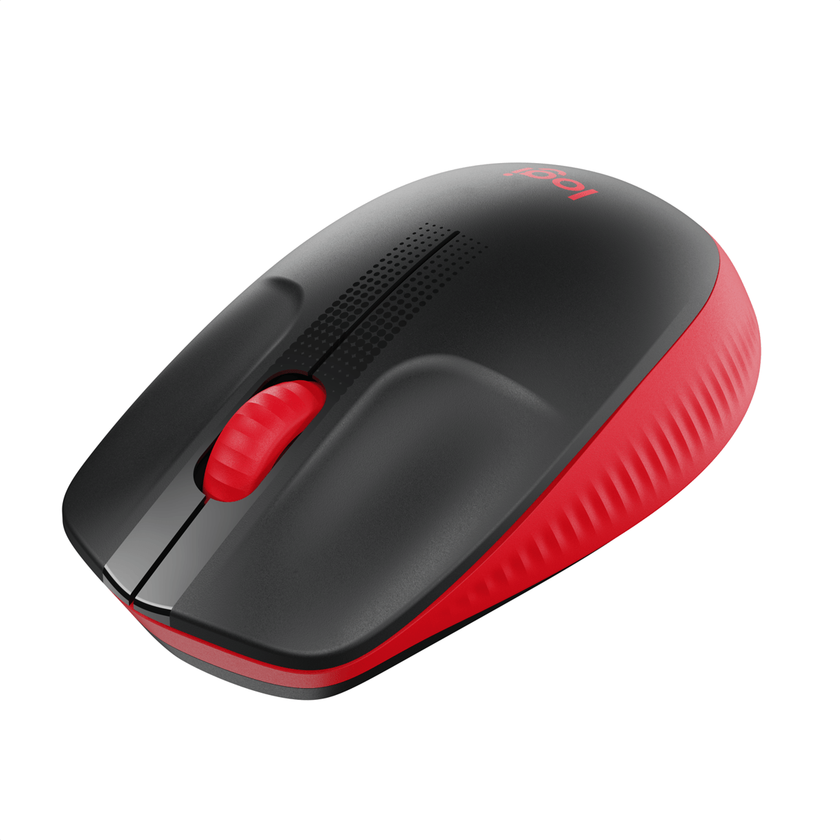 Mouse Inalámbrico Full Size  Confortable Logitech M190 Rojo